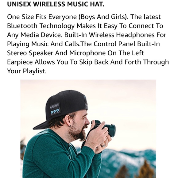 EDYELL Bluetooth Wireless Smart Speakerphone Cap - Picture 5 of 14